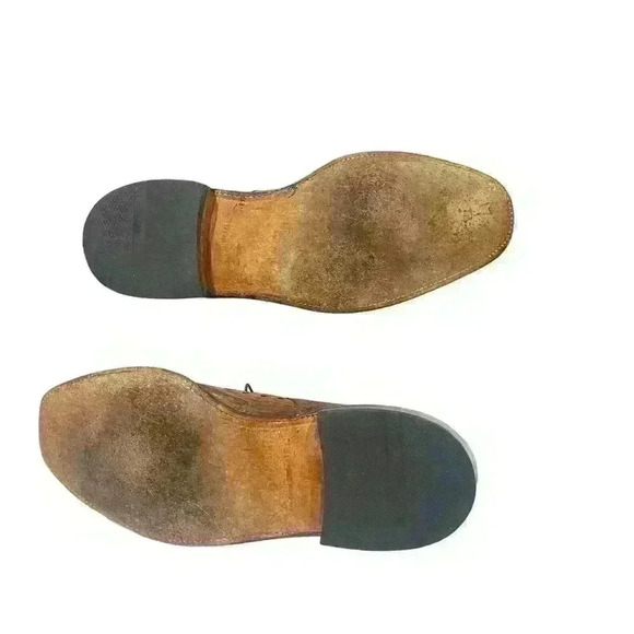 VTG Allen Edmonds Nassau Brown Sharkskin Mens Wingtip Brogue Oxford Sz 10.5/44.5 - Picture 10 of 16